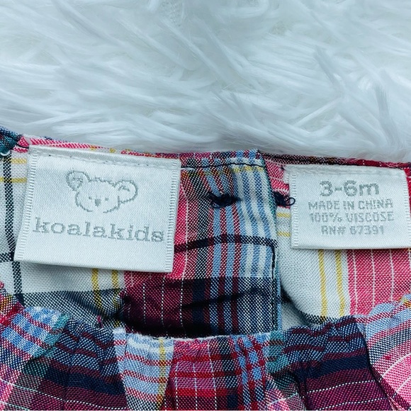 koala kids 3-6 months BLUE AND RED Dress - Picture 6 of 7